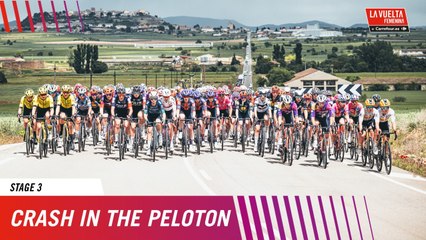 Crash in the peloton - Stage 3 - La Vuelta Femenina 25 by Carrefour.es