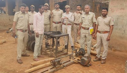 सीतामाता अभयारण्य में कार्रवाई: सागवान की लकड़ी एवं कटर मशीन, ग्लेनडर मशीन जब्त