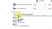 Turn on fast startup is Missing in power option - Solved