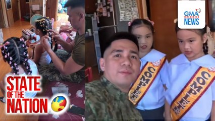 Amang pulis, pinusuan dahil sa mga video ng pagtatali ng buhok ng kanyang kambal | SONA