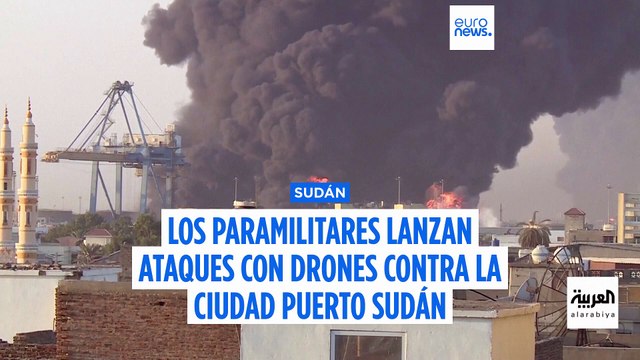 Los paramilitares sudaneses lanzan una segunda oleada de ataques con drones contra Puerto Sudán, según fuentes del Ejército