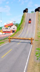 Cars & Monster Bus vs Log Trap - BeamNG.Drive