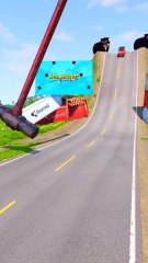 Cars & School Bus vs Hammer - BeamNG.Drive