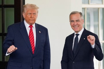 WATCH: Mark Carney greets Donald Trump as he arrives at the White House