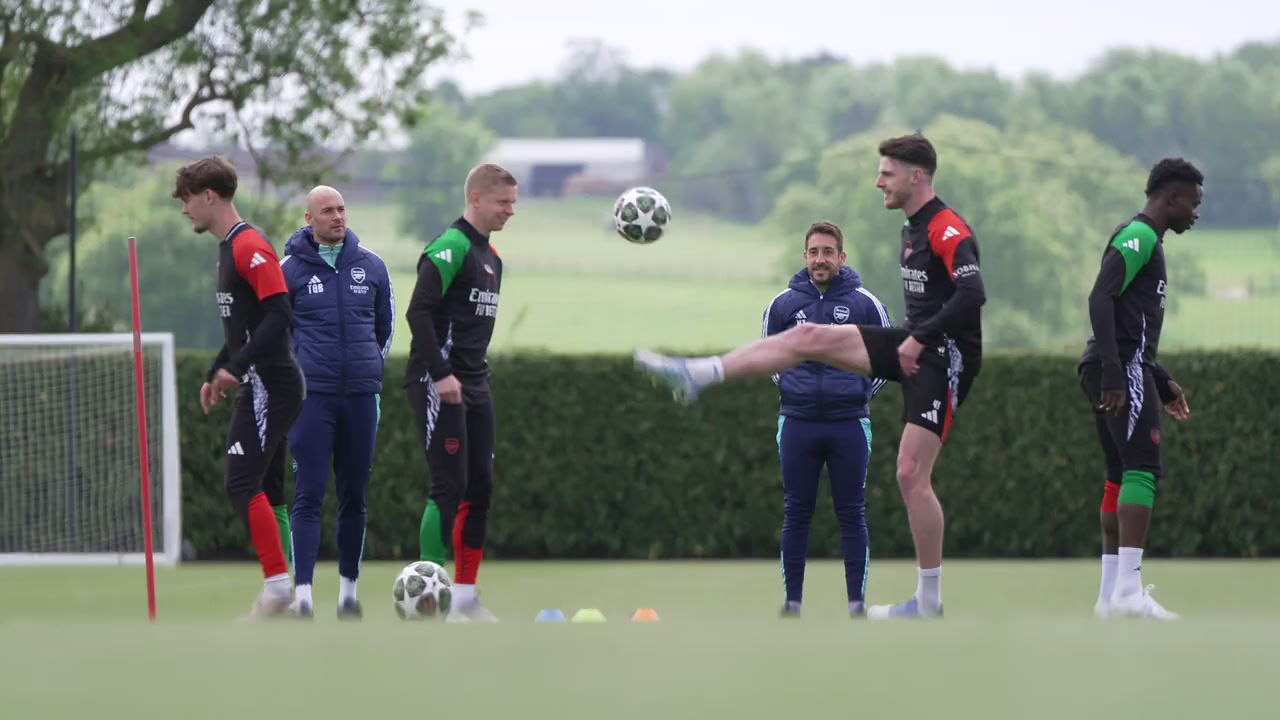 Arteta leads Arsenal training seeking PSG champions League turnaround