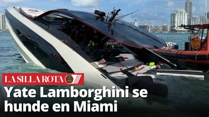 Yate Lamborghini se hunde en Miami con 32 influencers a bordo