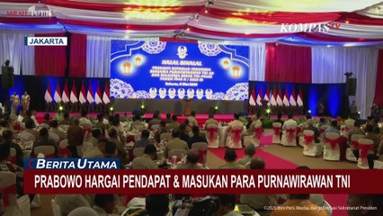 Presiden Prabowo Sebut Hargai Pendapat dan Masukan Para Purnawirawan TNI