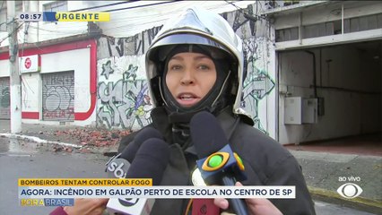 Escola próximo a galpão que incendiou no Centro de SP não corre risco