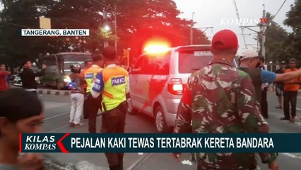 Pejalan Kaki Tewas Tertabrak Kereta Bandara di Perlintasan Stasiun Poris
