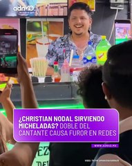 Un hombre con gran parecido a Christian Nodal