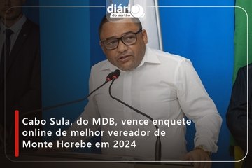 Cabo Sula, do MDB, vence enquete online de melhor vereador de Monte Horebe em 2024