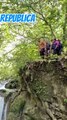 Salto en un Rio Republica Dominicana