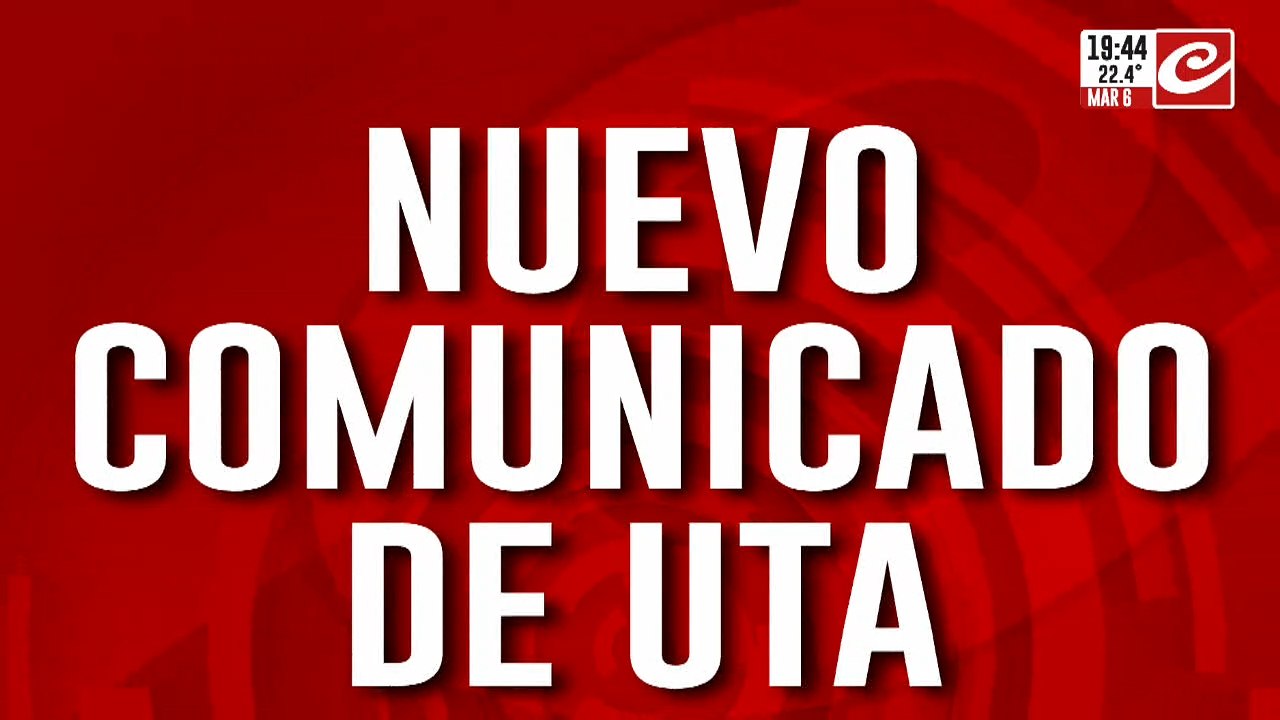 Nuevo comunicado de la UTA