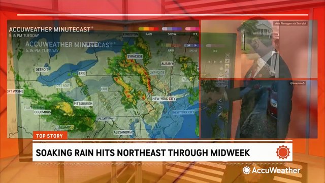 Rounds of soaking rain and storms in the Northeast