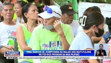 PBBM, kumpiyansang malaki ang maitutulong ng P20 Rice Program sa mga Pilipino