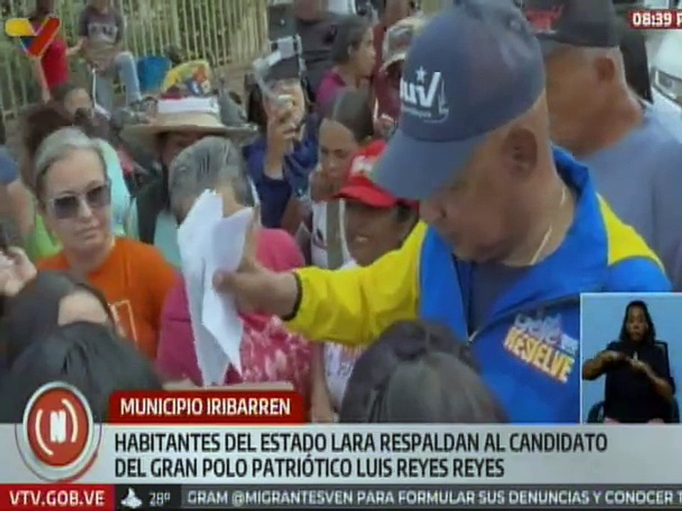 Lara | Pueblo de Iribarren expresó su respaldo al candidato del GPP Luis Reyes Reyes