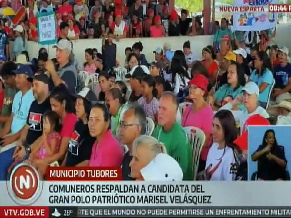 Comuneros neoespartanos manifestaron su respaldo a la candidata Marisel Velásquez