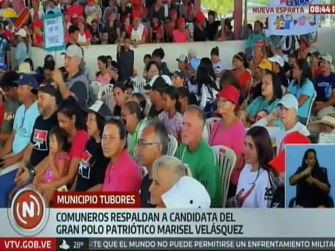 Comuneros neoespartanos manifestaron su respaldo a la candidata Marisel Velásquez