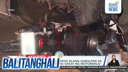 Mag-ama, patay matapos silang sumalpok sa trailer truck habang sakay ng motorsiklo | Balitanghali