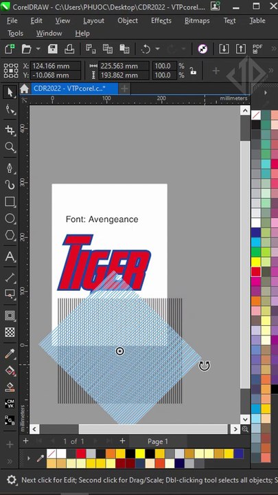 Unique tiger scratch text effect in CorelDraw