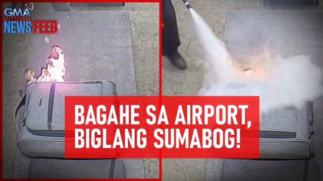 Bagahe sa airport, biglang sumabog! | GMA Integrated Newsfeed