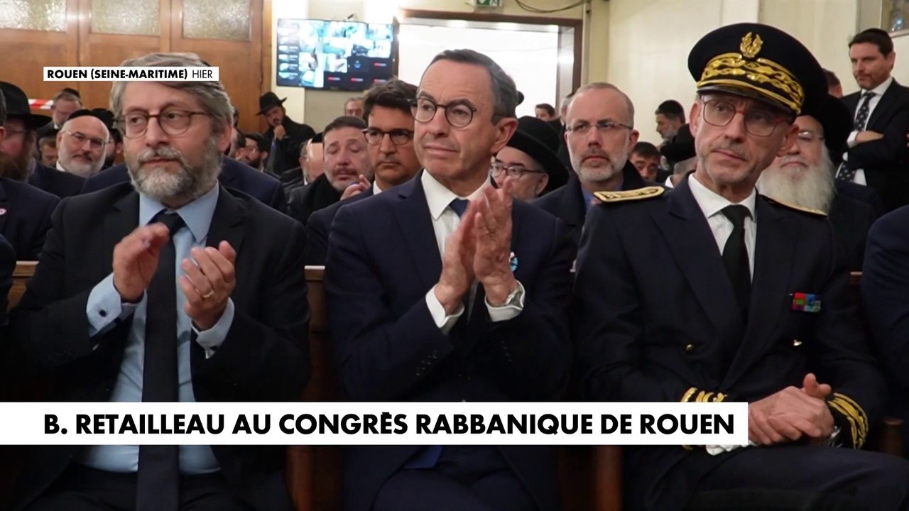 Bruno Retailleau au congrès rabbinique de Rouen