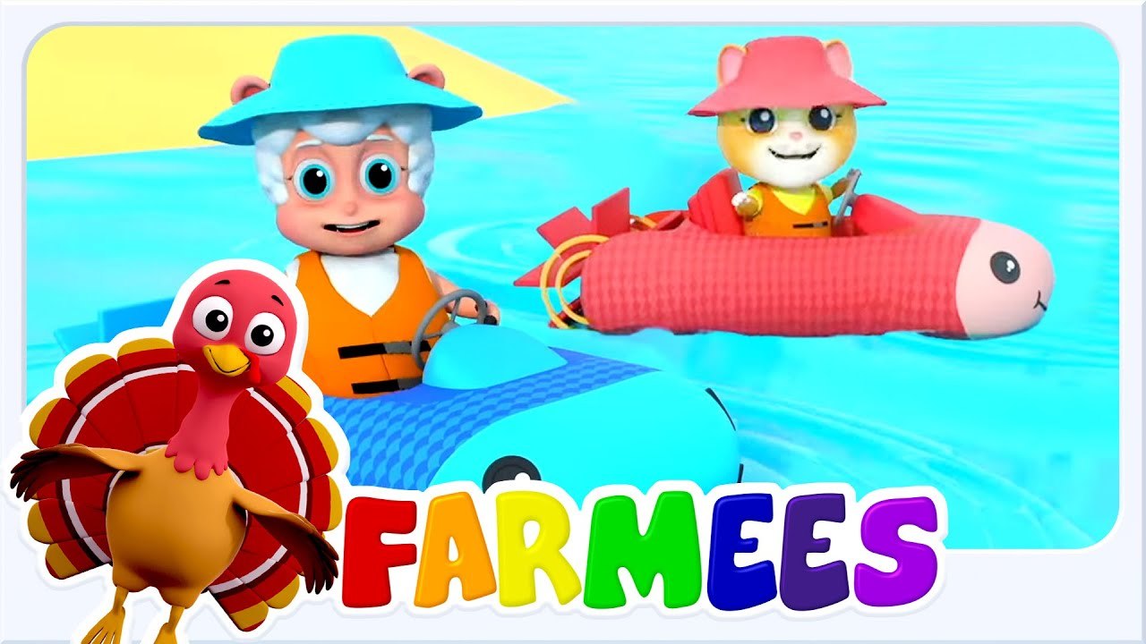 Row Row Row Your Boat | Farmees Nursery Rhymes & Kids Songs | Sing Along & Learn