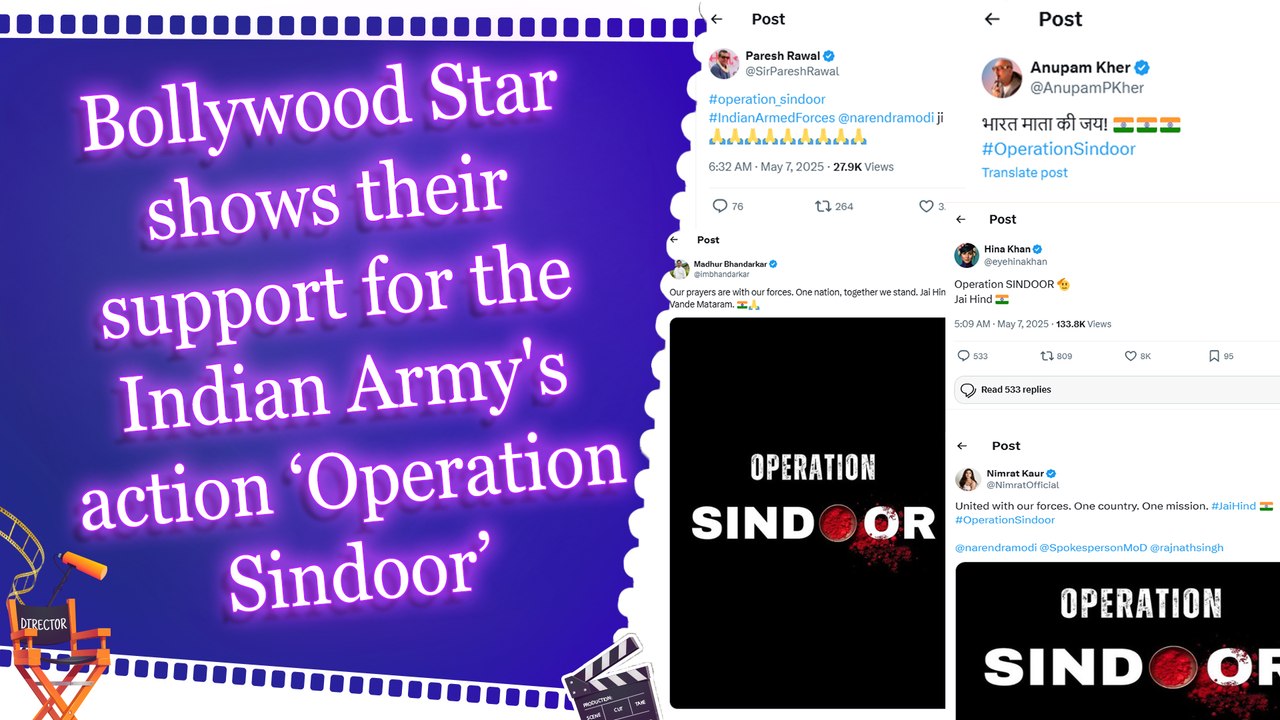 Bollywood Star shows their support for the Indian Army's action ‘Operation Sindoor’
