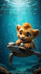 Slow but Strong: The Tortoise Who Saved a Lion Cub