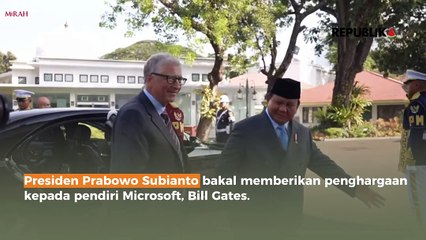 Prabowo akan Beri Bintang Tertinggi ke Bill Gates