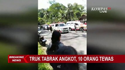 Truk Pasir Tabrak Angkutan Umum Rombongan Ibu-Ibu pengajian di Purworejo