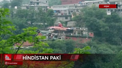 Hindistan'ın saldırısında  Muzafferabad kentinde bulunan Bilal Cami yıkıldı