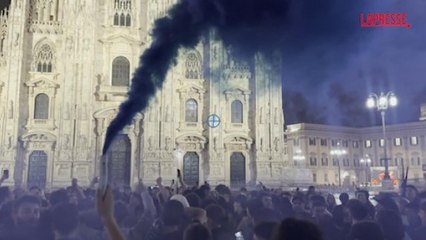 Champions League, Inter in finale: i tifosi festeggiano in piazza Duomo