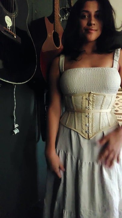 Customer Review – Beige Waist Training Corset for Curves | Corsets Island