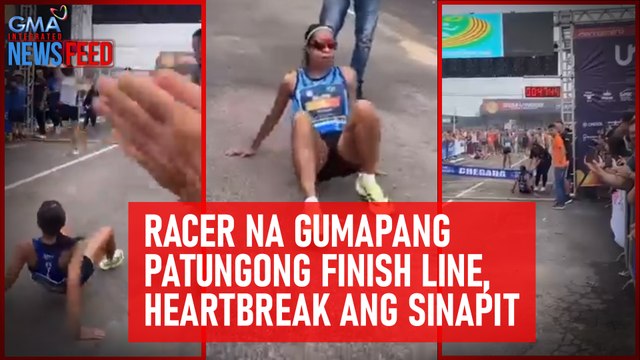 Racer na gumapang patungong finish line, heartbreak ang sinapit | GMA Integrated Newsfeed