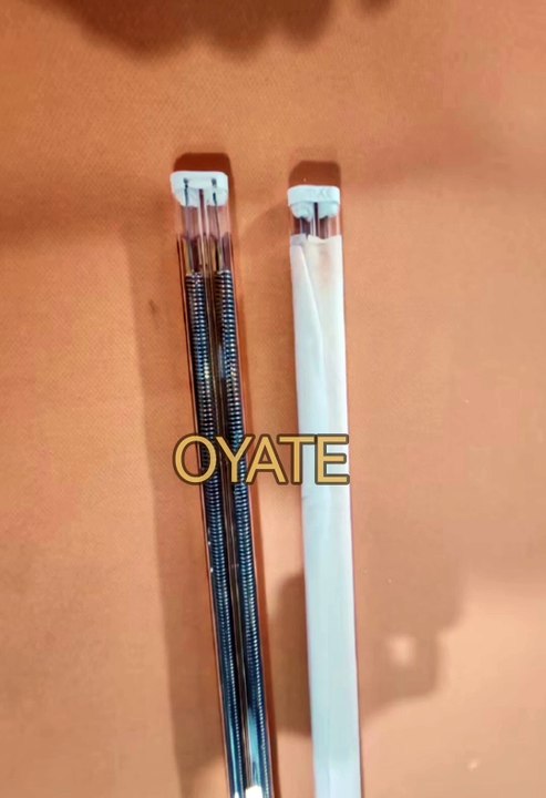 Half Gold Coated 1050mm 400v 3000w Alloy Heat Lamps Infrared Heating Lamps for Industrial Heating