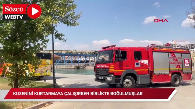 Sulama kanalında düşen kuzenini kurtarmaya çalışırken birlikte boğulmuşlar