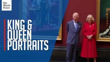 Britain's King Charles, Queen Camilla unveil new coronation portraits
