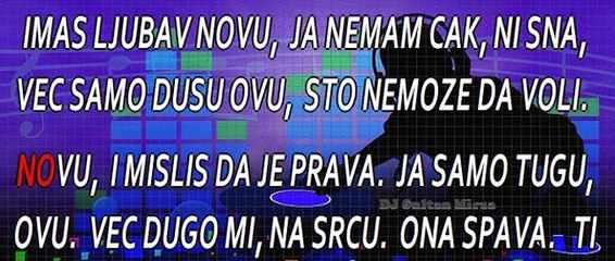 Ti imaš, ljubav novu - Amela Zuković (uživo karaoke)