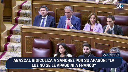Abascal ridiculiza a Sánchez por su apagón: "La luz no se le apagó ni a Franco"