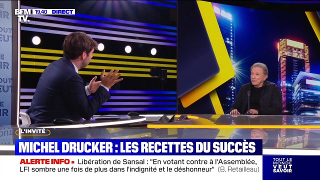 Michel Drucker réagit au placement en garde à vue de Stéphane Plaza pour consommation de stupéfiants sur BFMTV.