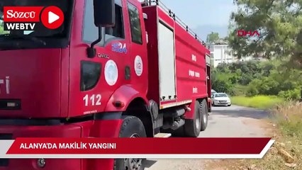 Alanya'da makilik yangını