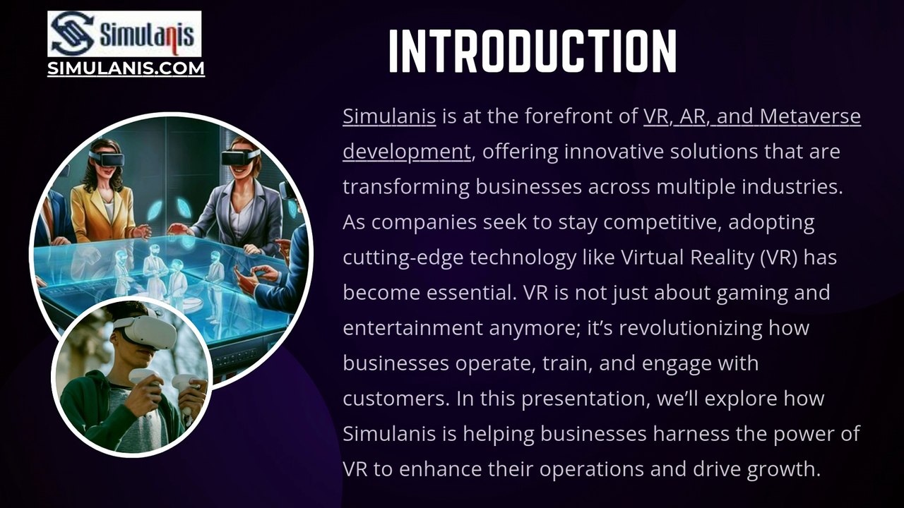 VR BUSINESS SOLUTIONS  | Simulanis