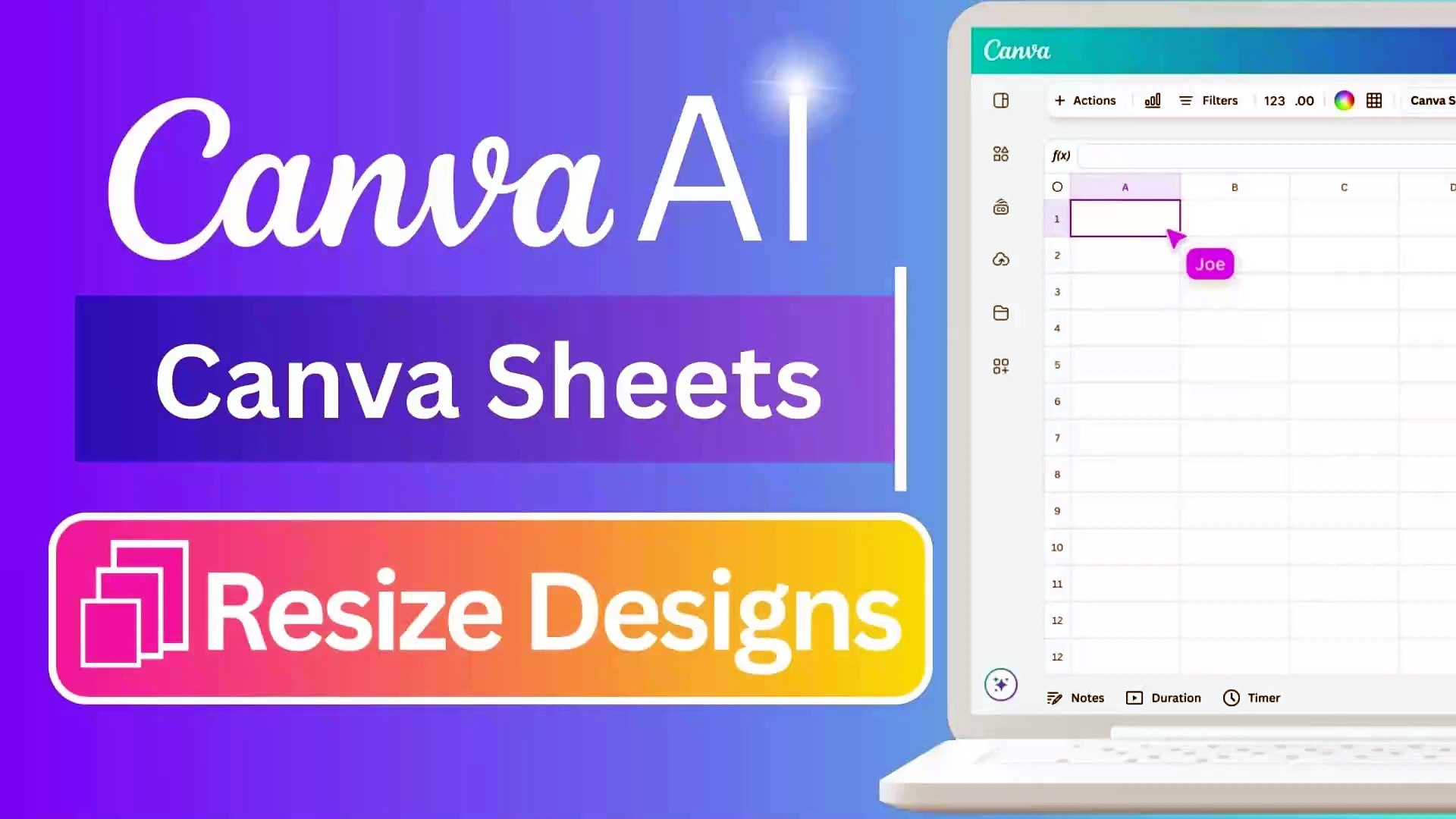 Want to Resize Designs Instantly? Try AI in Canva Sheets !