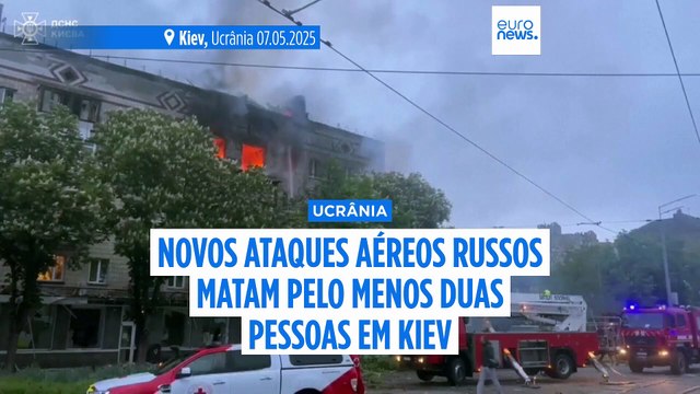 Pelo menos dois mortos em ataques de mísseis e drones russos em Kiev