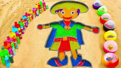 How to make Rainbow Shiren The Wanderer with Orbeez, Baloons of Fanta, Coca Cola, Mentos & Sodas