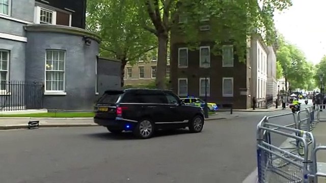 Sir Keir Starmer departs Downing St for PMQs