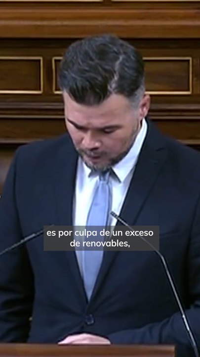 Rufián: "Quien diga que el apagón fue por falta de nucleares o miente o quiere cobrar"