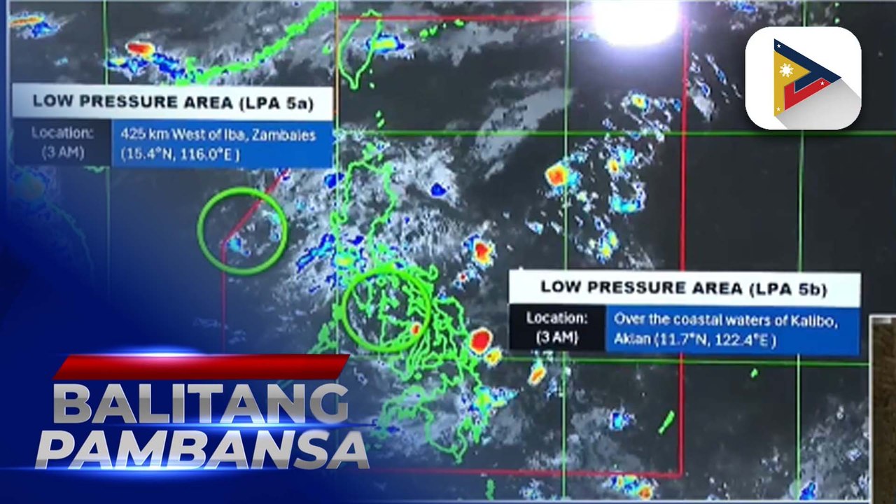 PAGASA: 2 LPA sa loob ng PAR, mababa ang tsansa na maging bagyo