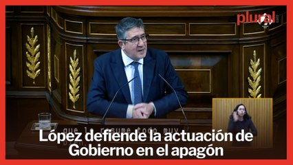 Patxi López defiende la actuación del Gobierno en el apagón y expone al PP